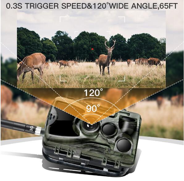 3G MMS outdoor waterproof 3PIR wild animal intelligent surveillance surveillance camera